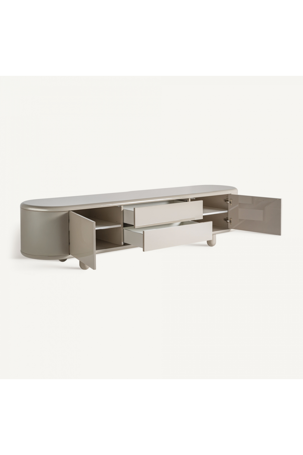   Gray Wooden Media Unit | Oroa.com