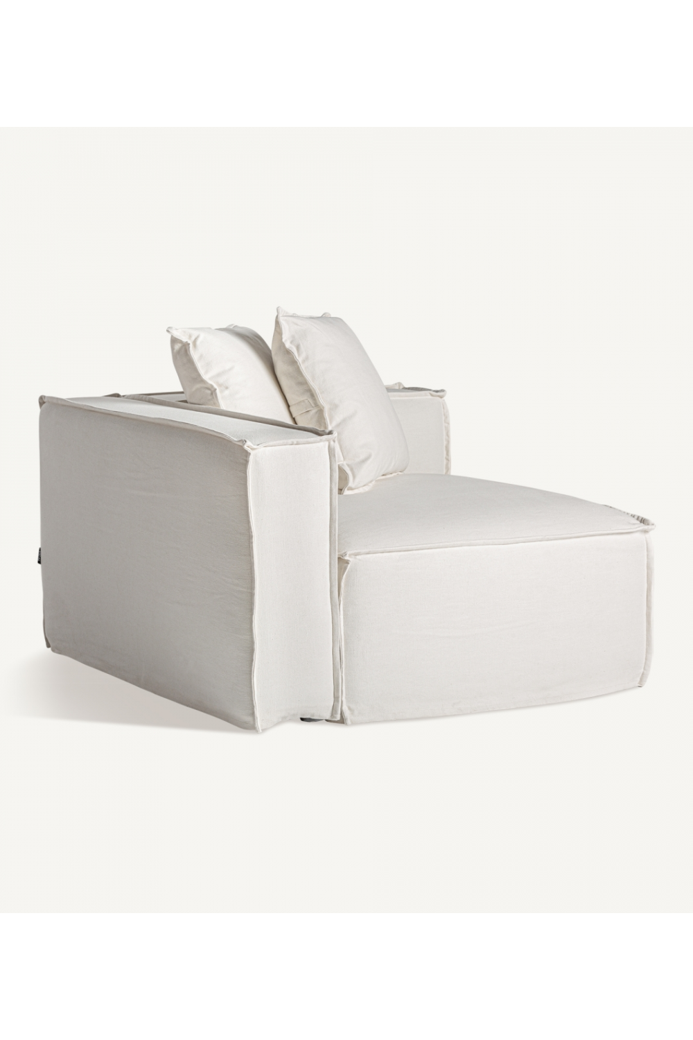 White Linen Left Corner Sofa | Vical Home Virolle | Oroa.com