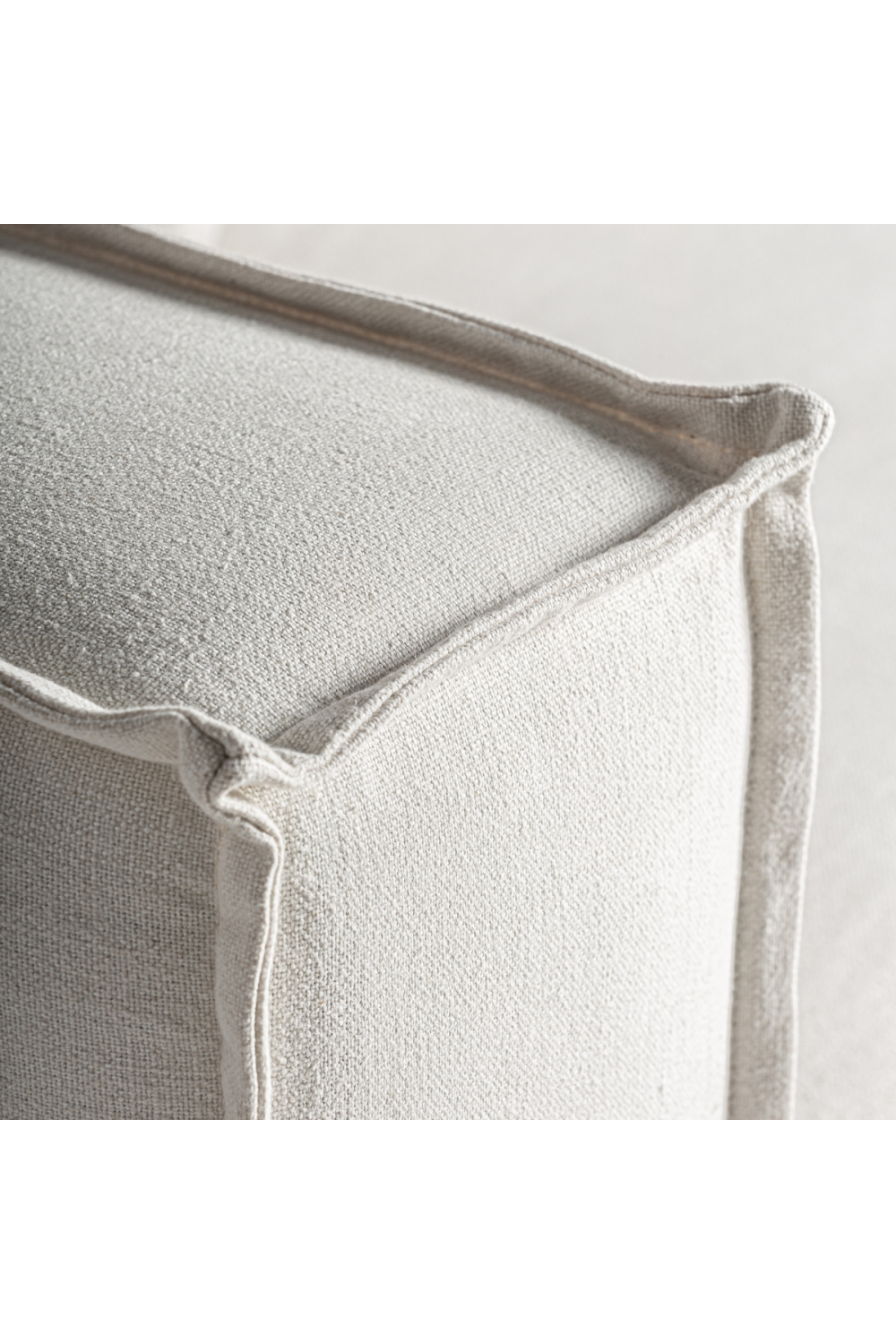 White Linen Left Corner Sofa | Vical Home Virolle | Oroa.com