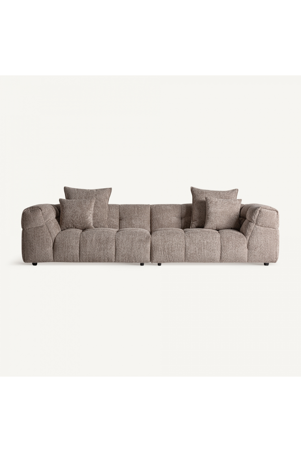 Brown Channeled Sofa | Vical Home Barlin | Oroa.com