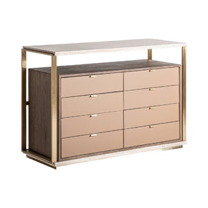   Modern European furniture - Gold 8-Drawer Chest - www.oroa.com | Oroa.com