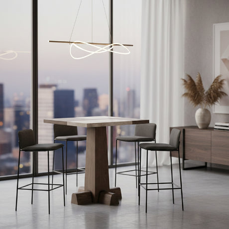   Brown Oak Bar Table | Oroa.com
