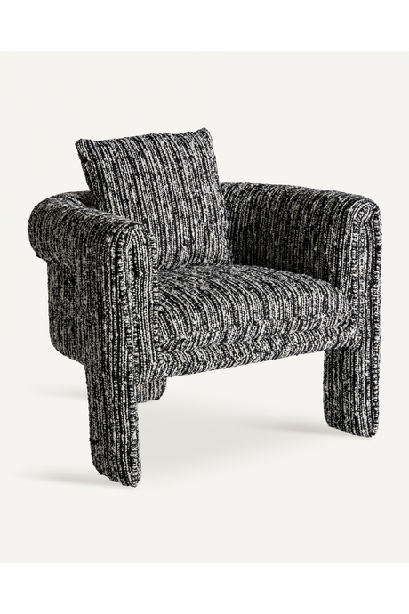 Marbled Black Accent Armchair | Vical Home Kostov | Oroa.com