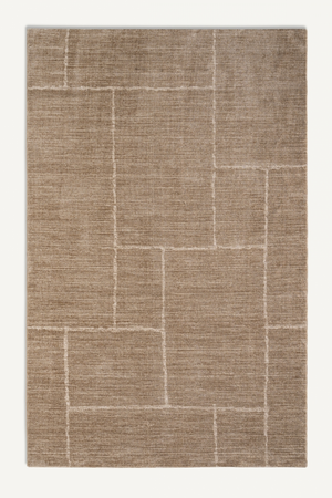 Beige Minimalist Area Rug 9'5" x 6'5" | Vical Home Fadia | Oroa.com