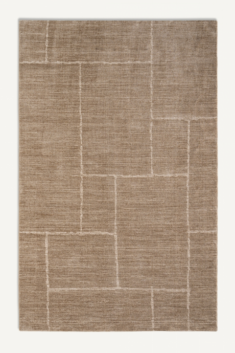 Beige Minimalist Area Rug 9'5" x 6'5" | Vical Home Fadia | Oroa.com