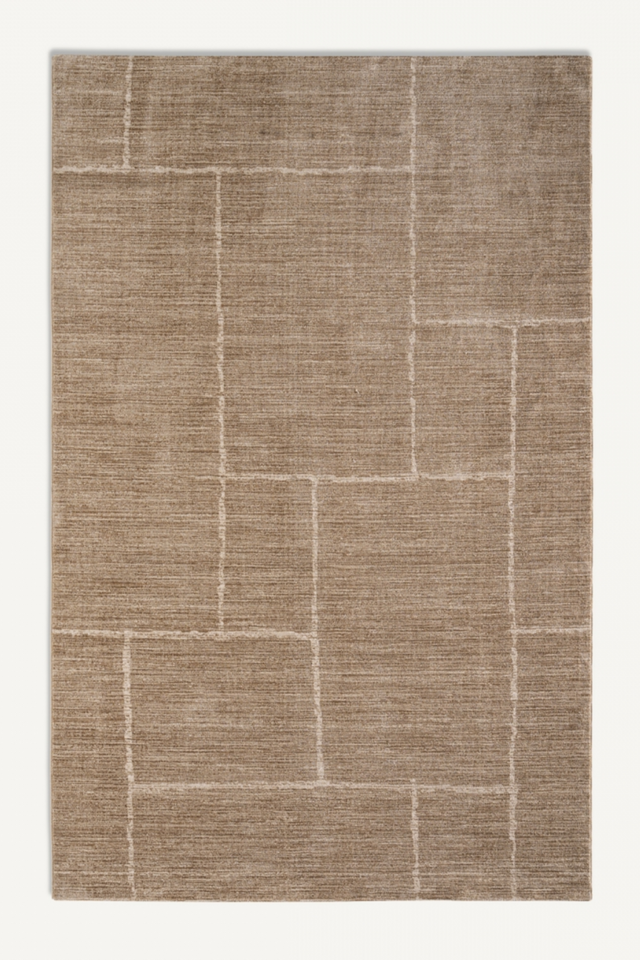 Beige Minimalist Area Rug 9'5" x 6'5" | Vical Home Fadia | Oroa.com