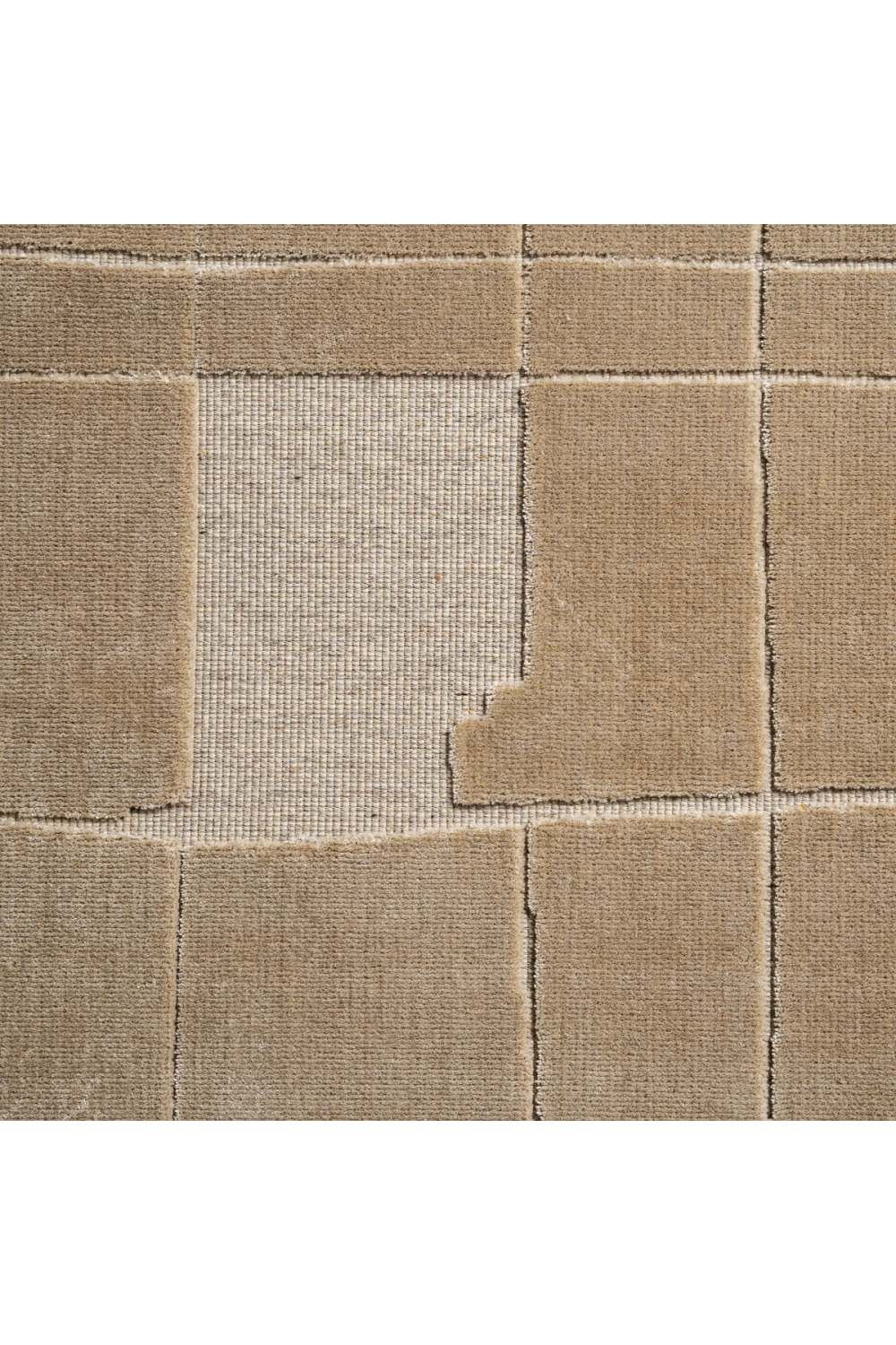 Beige Patched Area Rug 9'5" x 6'5" | Vical Home Ivana | Oroa.com