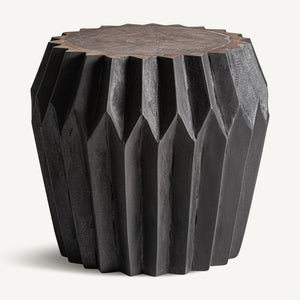   Black Wooden Faceted Side Table | Oroa.com