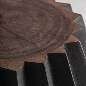   Black Wooden Faceted Side Table | Oroa.com