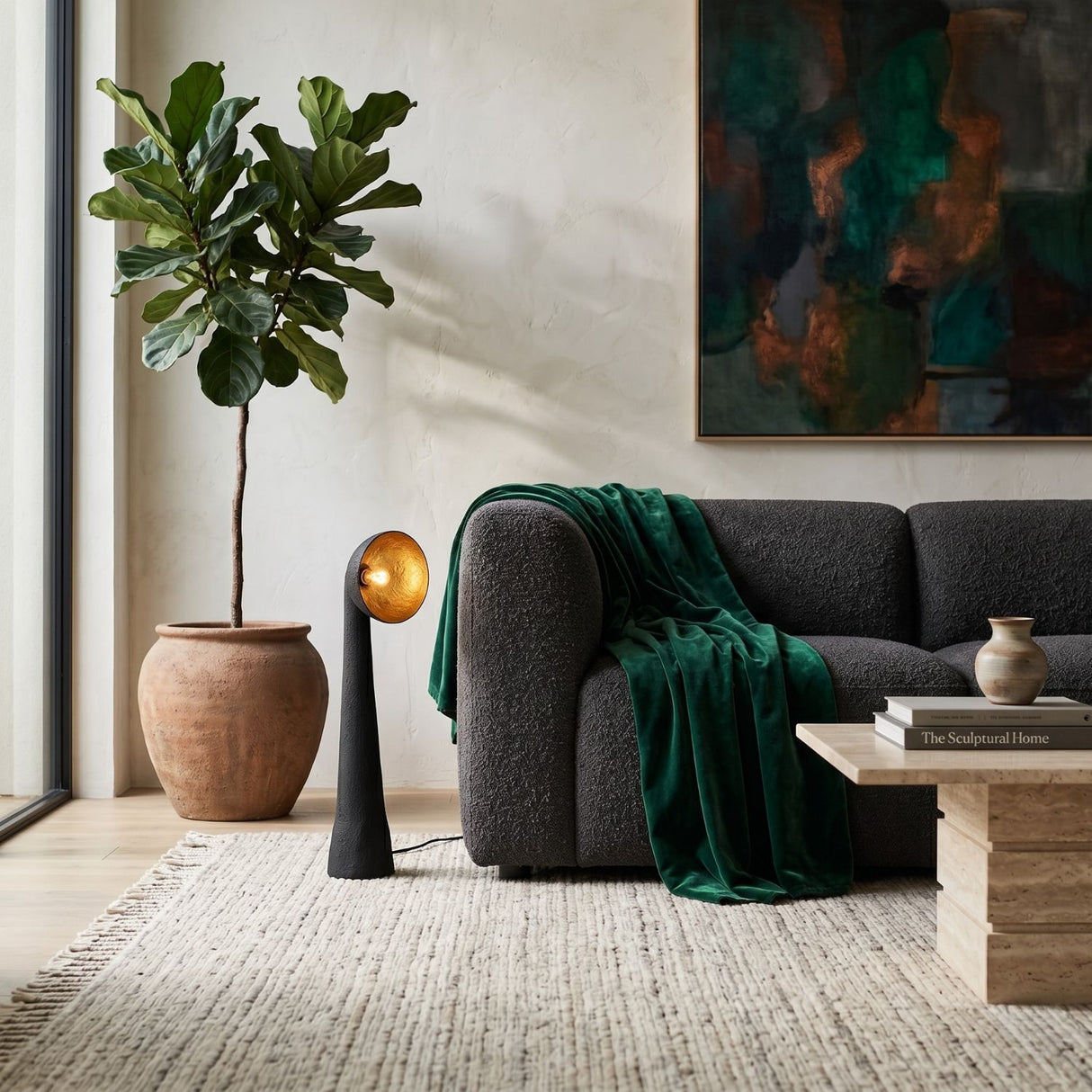   Modern furniture - Black Textured Floor Lamp - www.oroa.com | Oroa.com