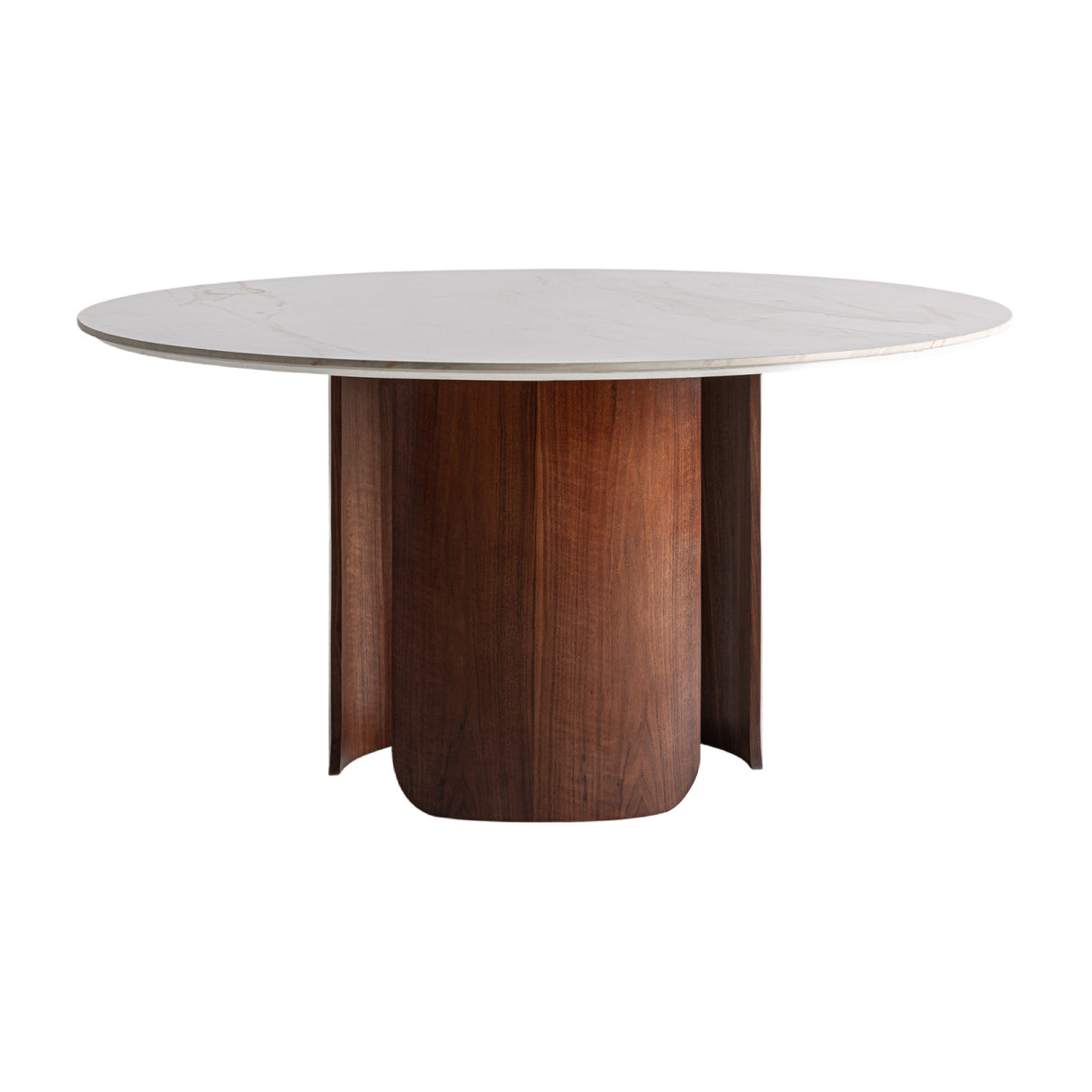   Round White Porcelain Dining Table | Oroa.com