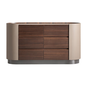   Eucalyptus Veneer 6-Drawer Chest | Oroa.com