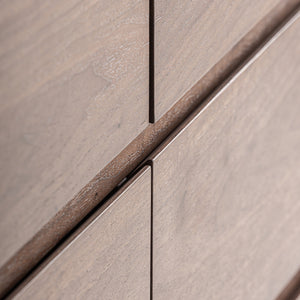   Modern European furniture - Brown Oak Veneer 6-Drawer Chest - www.oroa.com | Oroa.com