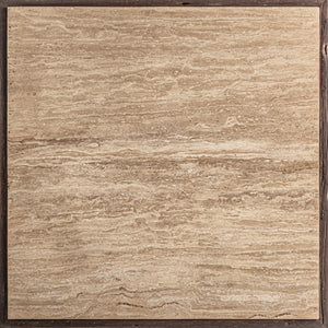   Aged Wood Travertine Side Table | Oroa.com