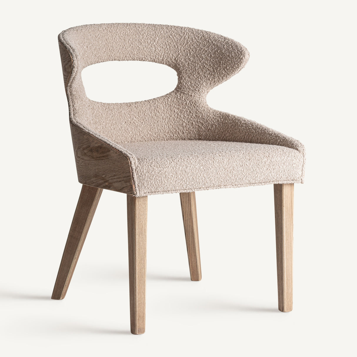   Modern European furniture - Beige Cutout Back Dining Chair - www.oroa.com | Oroa.com