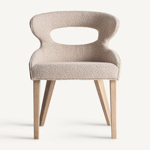   Modern European furniture - Beige Cutout Back Dining Chair - www.oroa.com | Oroa.com