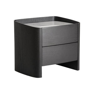   Modern European furniture - Black Oak 2-Drawer Bedside Table - www.oroa.com | Oroa.com