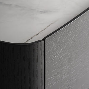   Modern European furniture - Black Oak 2-Drawer Bedside Table - www.oroa.com | Oroa.com
