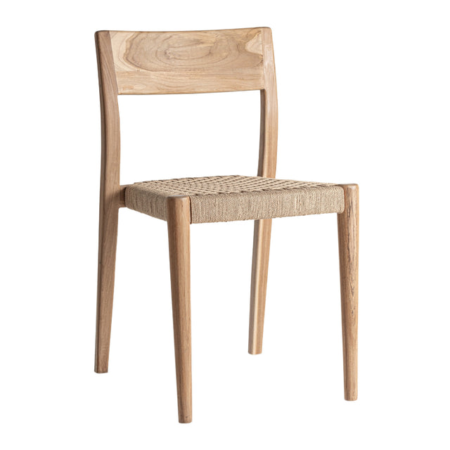 Modern European furniture - Natural Teak Dining Chairs (2) - www.oroa.com