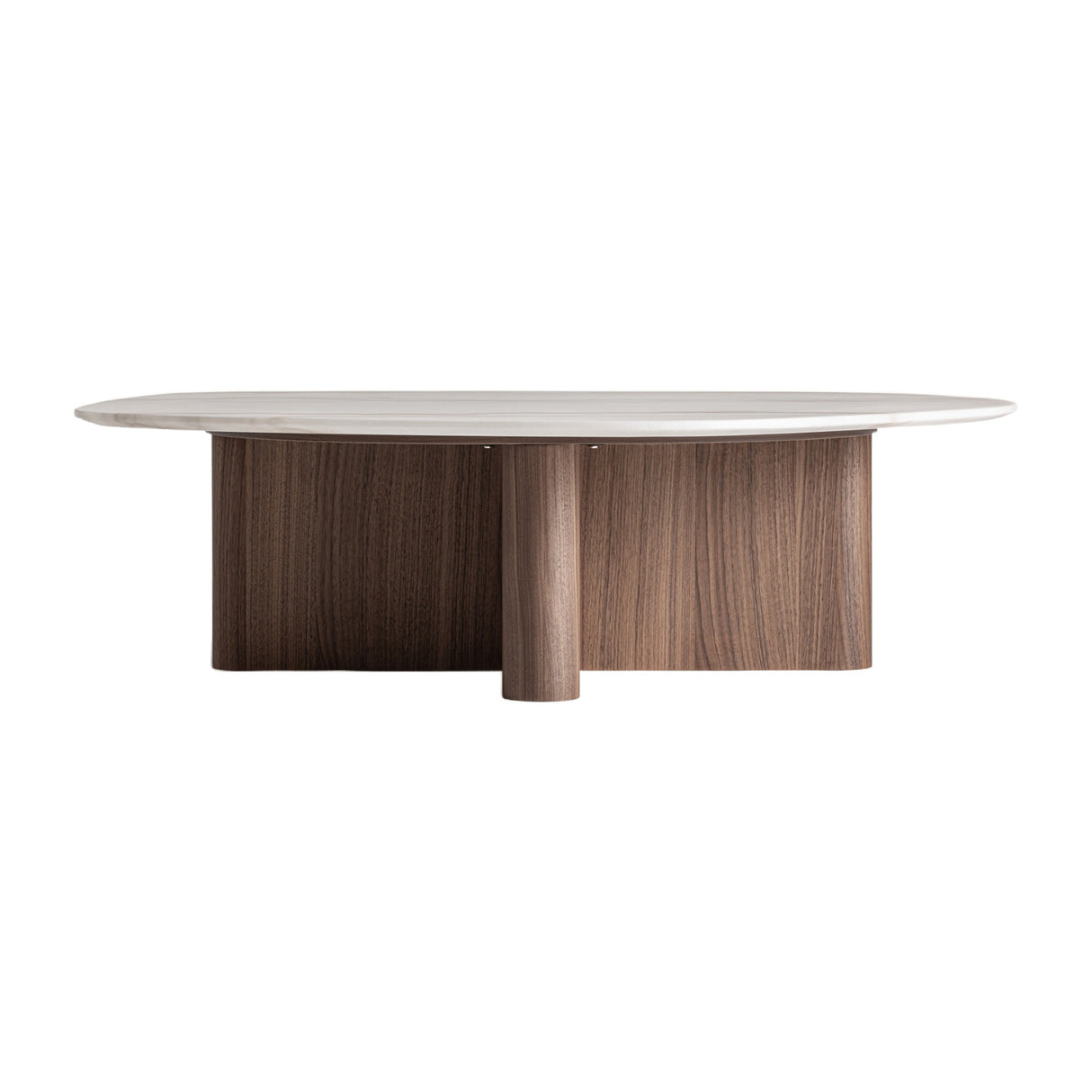   Organic-Shaped White Marble Coffee Table | Oroa.com