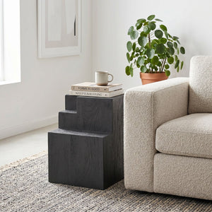   Modern furniture - Black Wooden Geometrical Side Table - www.oroa.com | Oroa.com