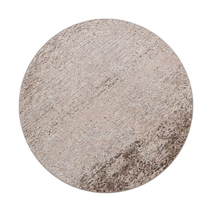   Brown-Toned Round Viscose Carpet | Oroa.com