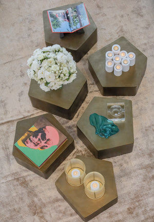 Vintage Gold Coffee Table Set (3) | Eichholtz Veenazza