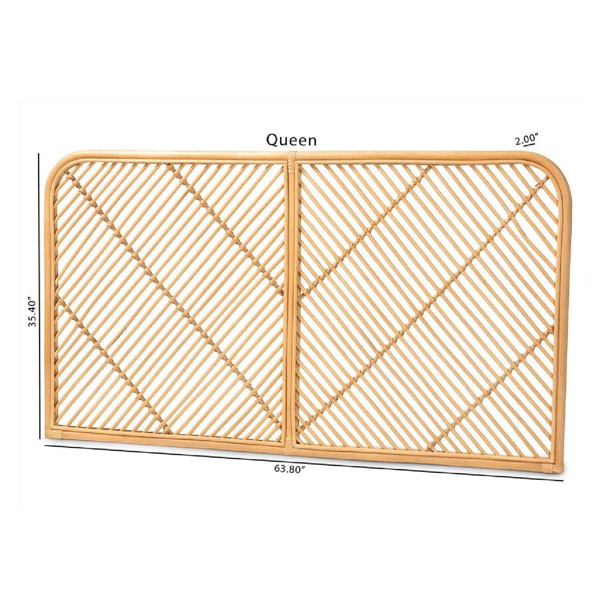 Modern European furniture - Natural Rattan Queen Size Headboard - www.oroa.com