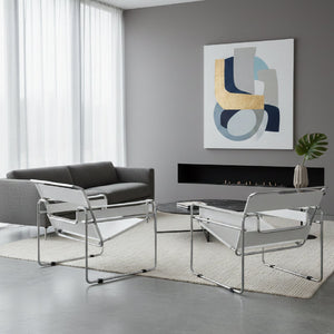 Leather Inspired Strips Accent Chair | Bali Loom Jericho | Oroa.com