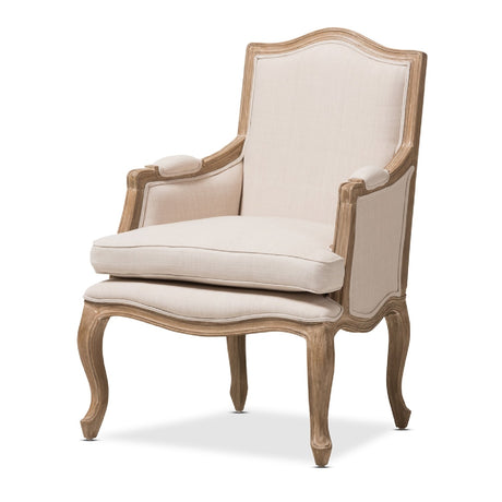 Modern European furniture - Wood Traditional French Accent Chair  - www.oroa.com