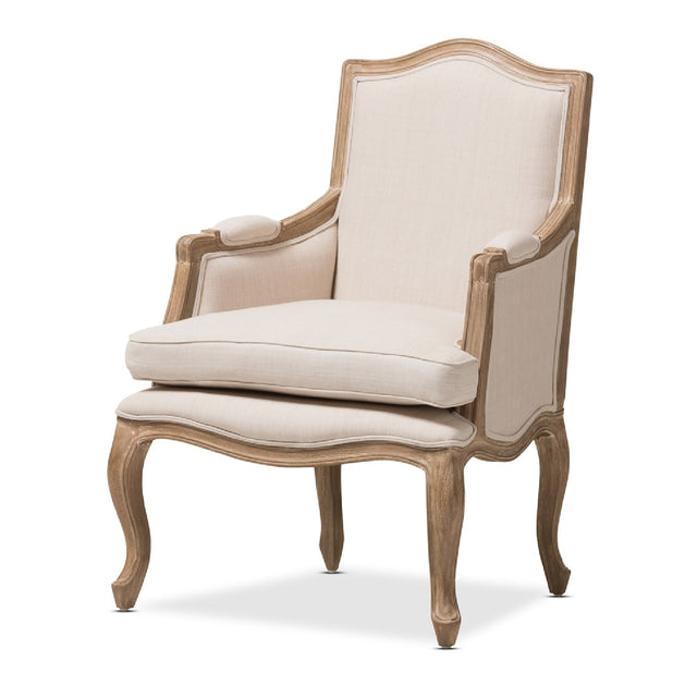 Modern European furniture - Wood Traditional French Accent Chair  - www.oroa.com