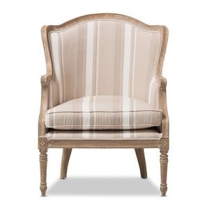 Modern European furniture - Brown Stripe Accent Chair - www.oroa.com