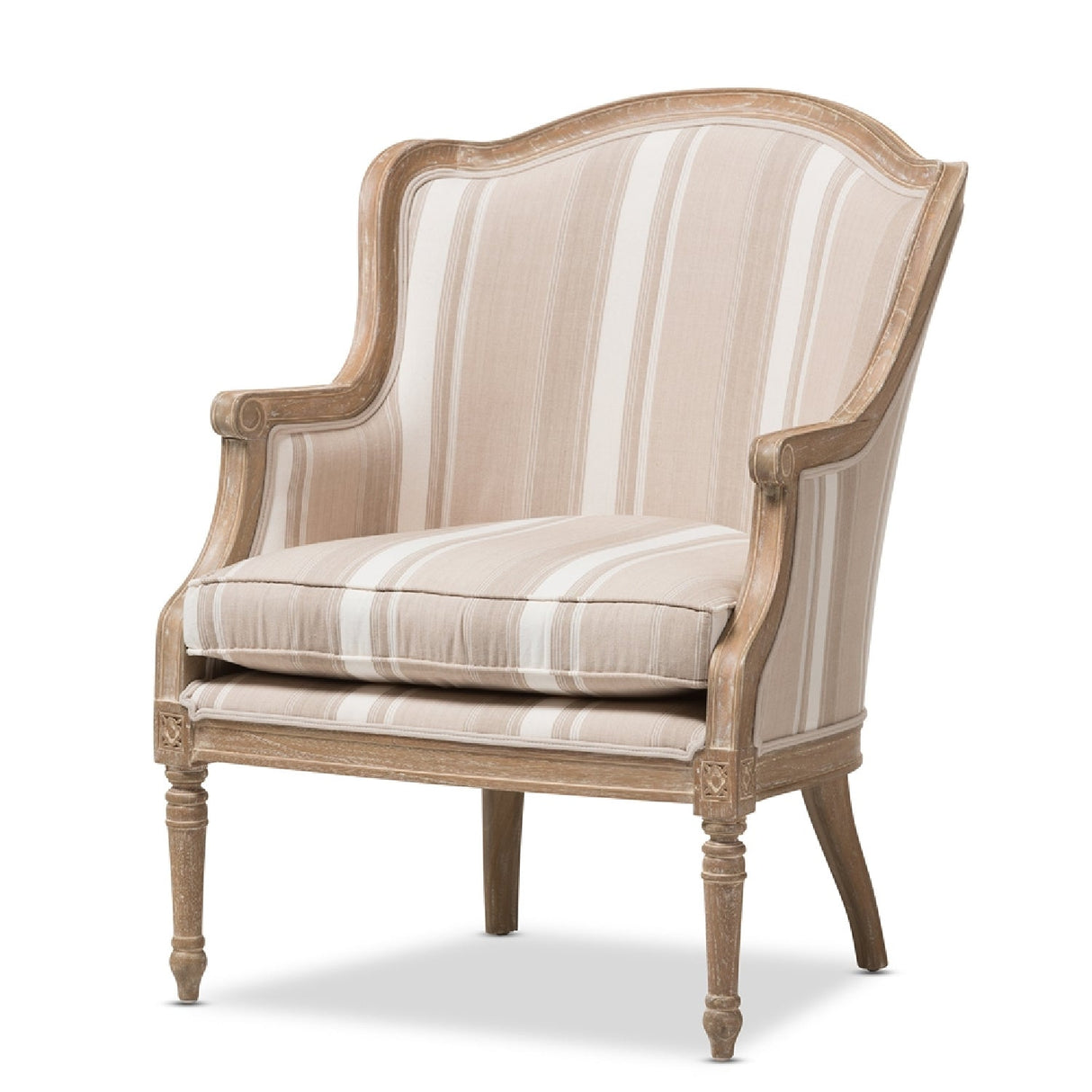 Modern European furniture - Brown Stripe Accent Chair - www.oroa.com