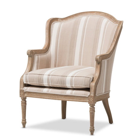 Modern European furniture - Brown Stripe Accent Chair - www.oroa.com