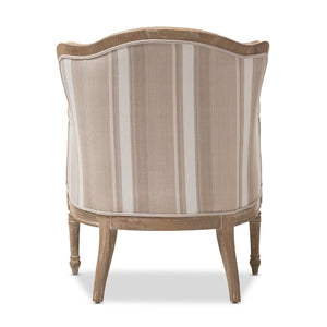 Modern European furniture - Brown Stripe Accent Chair - www.oroa.com