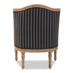 Striped Traditional French Accent Chair | Bali Loom Charlemagne | Oroa.com