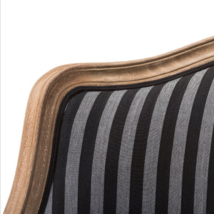 Striped Traditional French Accent Chair | Bali Loom Charlemagne | Oroa.com