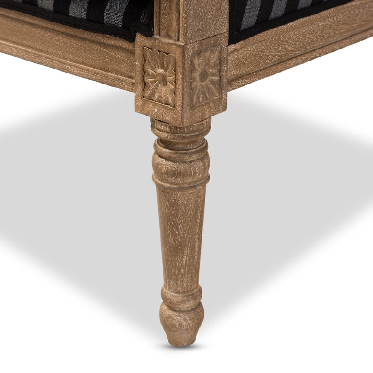 Striped Traditional French Accent Chair | Bali Loom Charlemagne | Oroa.com