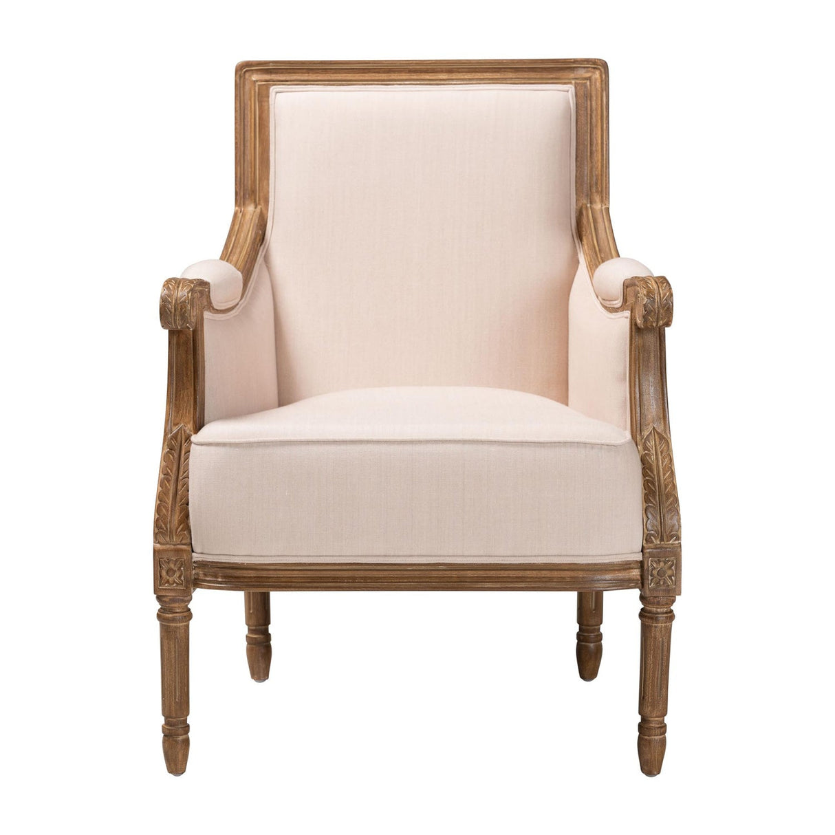 Modern European furniture - Beige Linen Accent Chair - www.oroa.com
