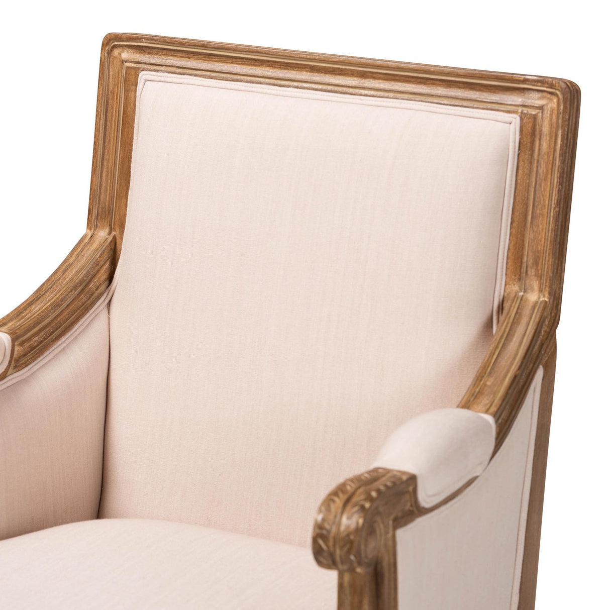 Modern European furniture - Beige Linen Accent Chair - www.oroa.com