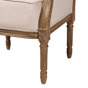 Modern European furniture - Beige Linen Accent Chair - www.oroa.com