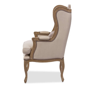 Wooden French Provincial Accent Chair | Bali Loom Oreille | Oroa.com