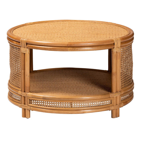 Round 2 Tier Rattan Coffee Table | Bali Loom Louis | Oroa.com