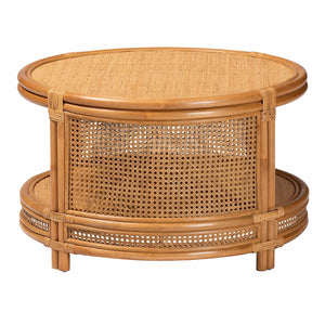 Round 2 Tier Rattan Coffee Table | Bali Loom Louis | Oroa.com