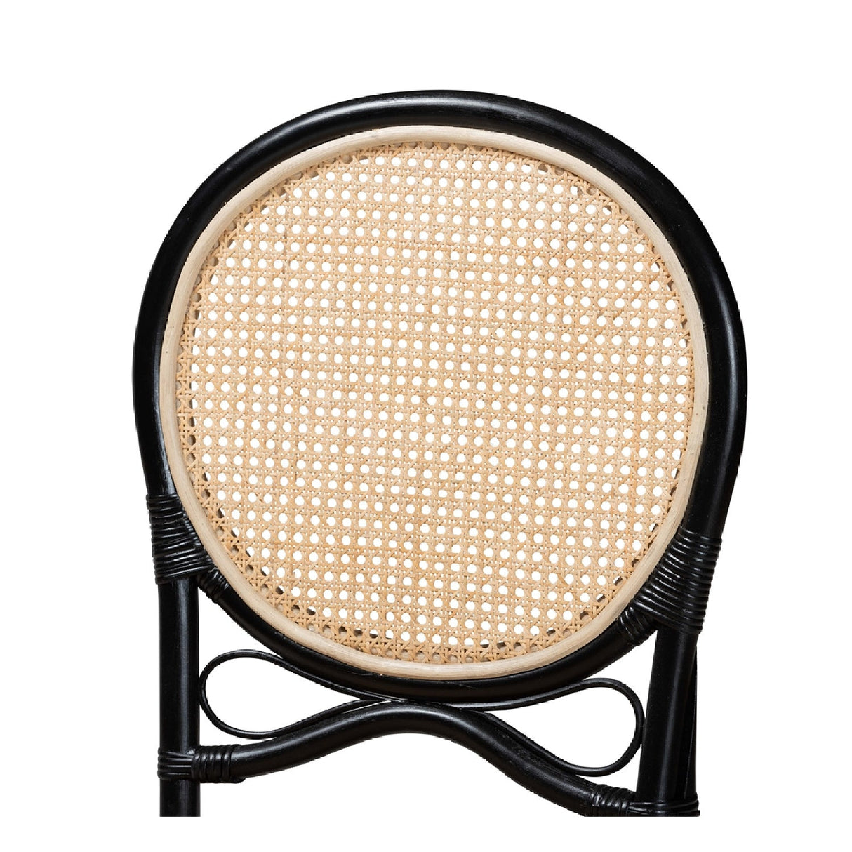 Modern European furniture - Black Framed Rattan Dining Chair - www.oroa.com