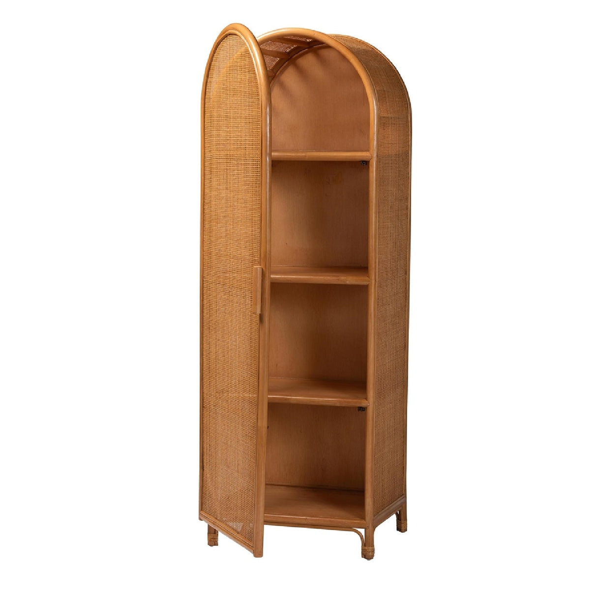 Modern European furniture - Arched Rattan Accent Cabinet - www.oroa.com