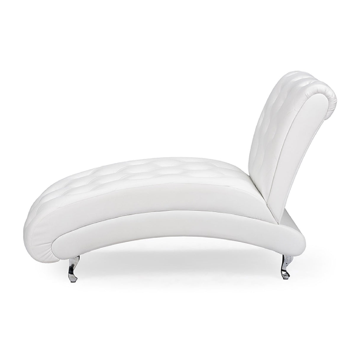 Modern European furniture - White Leather Inspired Chaise Lounge - www.oroa.com