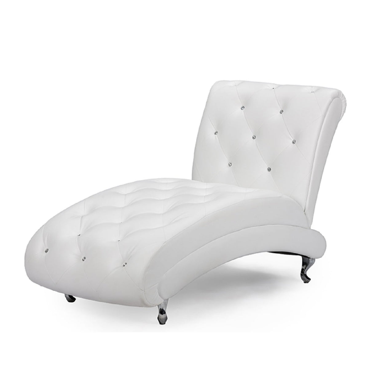 Modern European furniture - White Leather Inspired Chaise Lounge - www.oroa.com