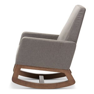 Fabric Upholstered Rocking Chair | Bali Loom Yashiya | Oroa.com