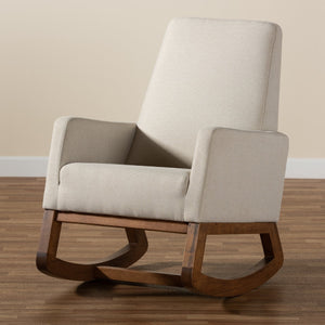 Fabric Upholstered Rocking Chair | Bali Loom Yashiya | Oroa.com